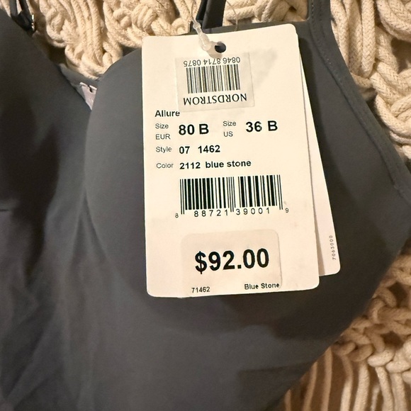 Hanro Allure Underwire Slip 1462 – Blue Microfiber Chemise Lingerie (NWT) - Picture 2 of 2